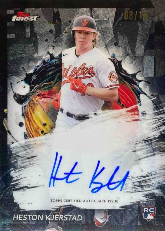 Heston Kjerstad 2024 Topps Finest #FA-HKJ Finest Autographs - Black Refractor /10 Rookie RAW