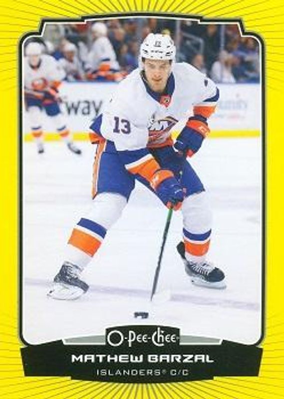 Mathew Barzal 2022 O-Pee-Chee #127 Yellow Border RAW