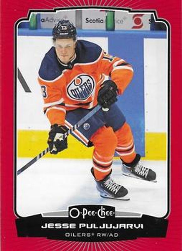 Jesse Puljujarvi 2022 O-Pee-Chee #201 Red Border RAW