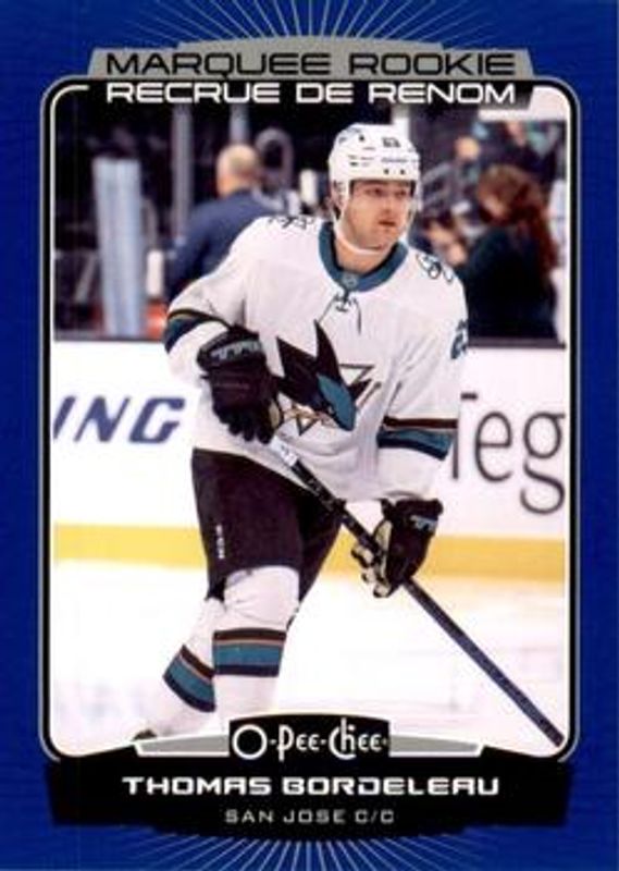 Thomas Bordeleau 2022 O-Pee-Chee #570 Blue Border Rookie RAW