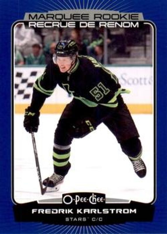 Fredrik Karlstrom 2022 O-Pee-Chee #588 Blue Border Rookie RAW