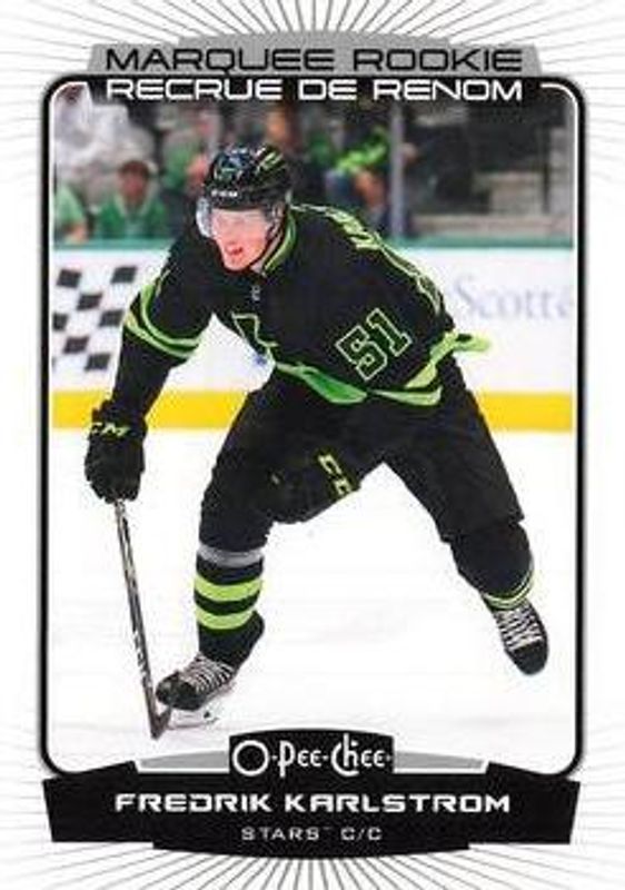 Fredrik Karlstrom 2022 O-Pee-Chee #588 Base Rookie RAW