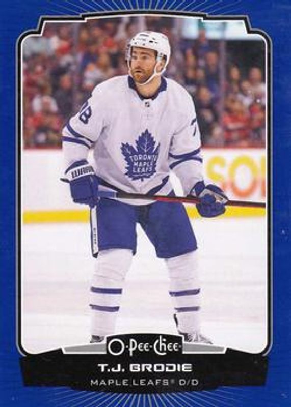 TJ Brodie 2022 O-Pee-Chee #197 Blue Border RAW
