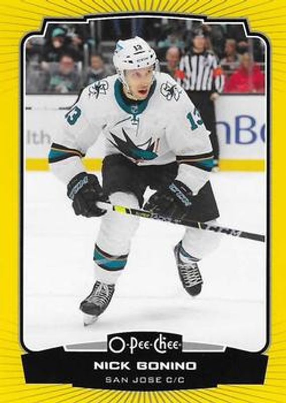 Nick Bonino 2022 O-Pee-Chee #229 Yellow Border RAW