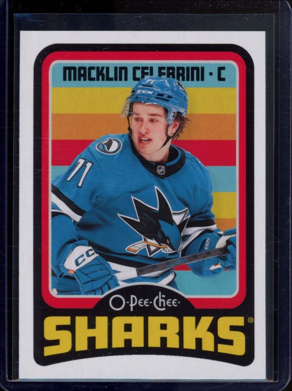 Macklin Celebrini 2024 O-Pee-Chee #545 Retro Rookie RAW