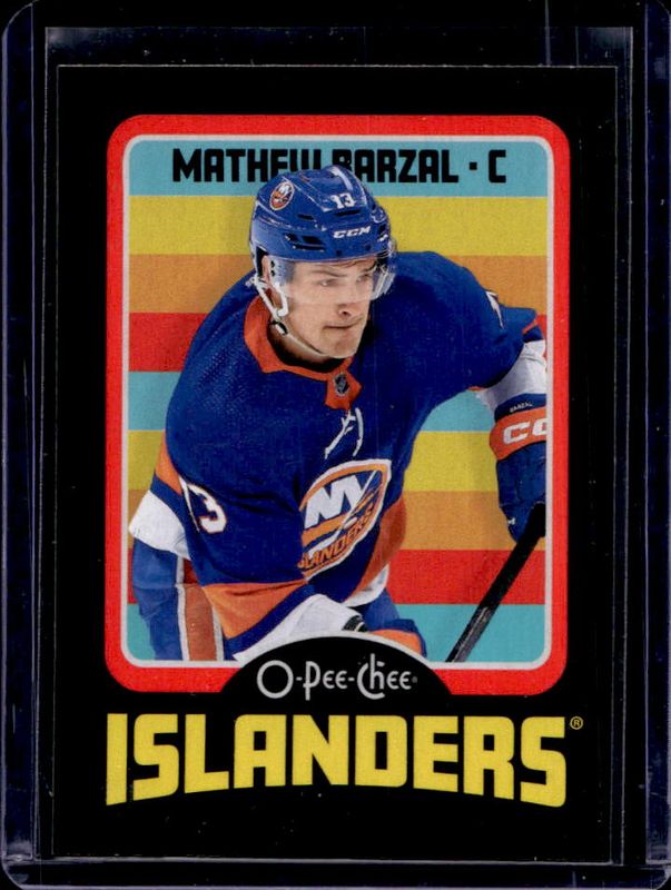 Mathew Barzal 2024 O-Pee-Chee #531 Retro - Black Border /100 RAW