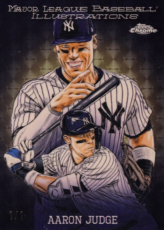 Aaron Judge 2024 Topps Chrome Update #MLBI-6 MLB Illustrations - Superfractor /1 RAW