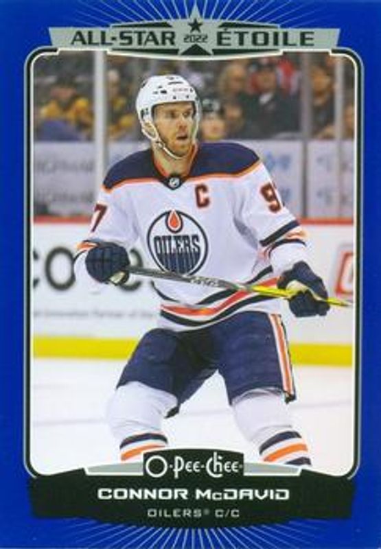 Connor McDavid 2022 O-Pee-Chee #501 Blue Border RAW