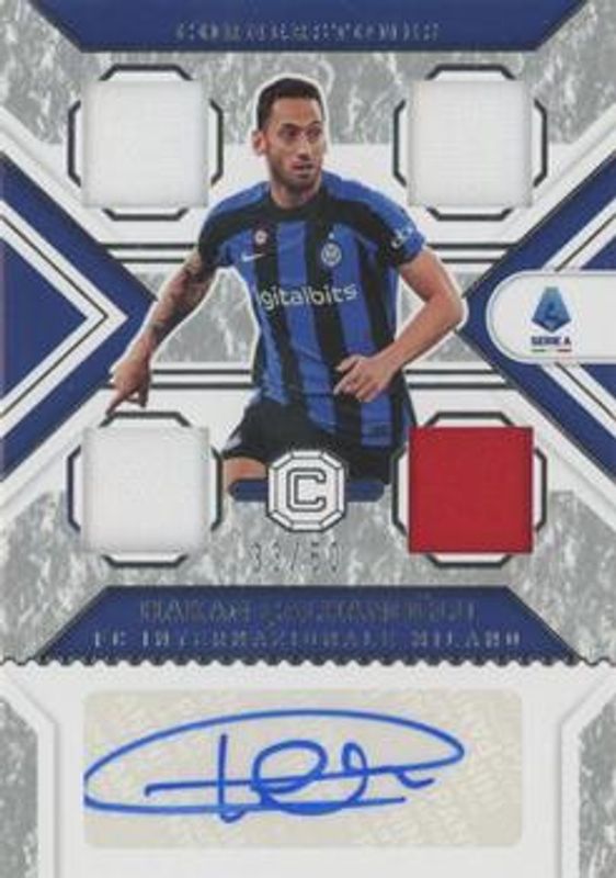 Hakan Calhanoglu 2022 Chronicles #C-HCU Cornerstones Serie A - Silver /10 RAW