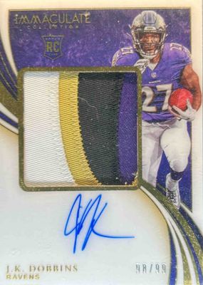 2020 Immaculate #PPR-JKD Premium Patch Rookie Autographs (/99)