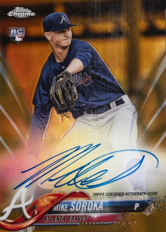 2018 Topps Chrome #RA-MS Rookie Auto - Gold Refractor /50