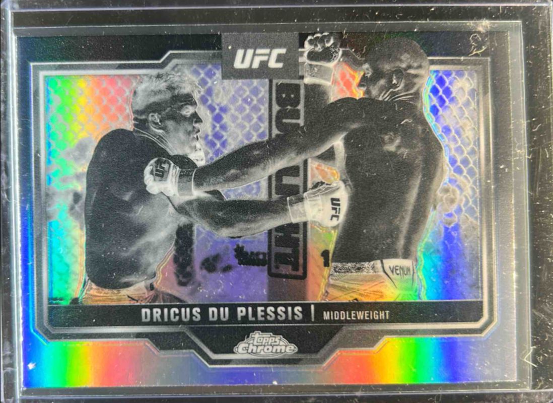 Dricus du Plessis 2025 Topps Chrome UFC #137 Negative Refractor RAW