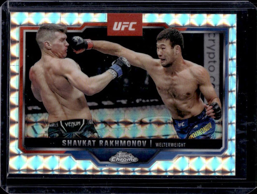 Shavkat Rakhmonov 2025 Topps Chrome UFC #125 Geometric Refractor RAW