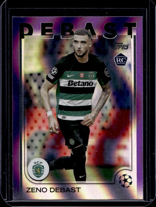 Zeno Debast 2024 Topps UEFA Club Competitions #177 Purple Flowfractor RAW