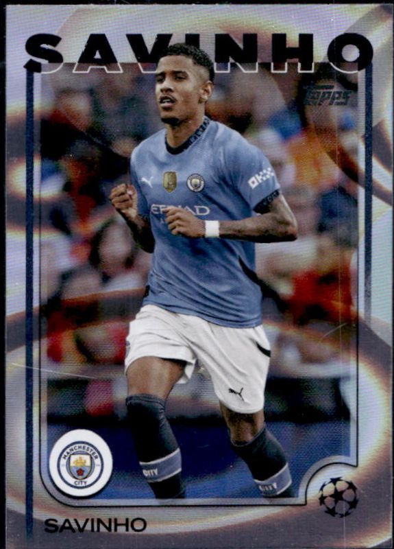 Savinho 2024 Topps UEFA Club Competitions #56 Rain Drops RAW