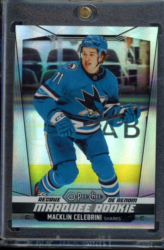 Macklin Celebrini 2024 O-Pee-Chee #545 Rainbow /350 Rookie RAW