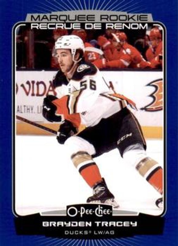 Brayden Tracey 2022 O-Pee-Chee #548 Blue Border Rookie RAW