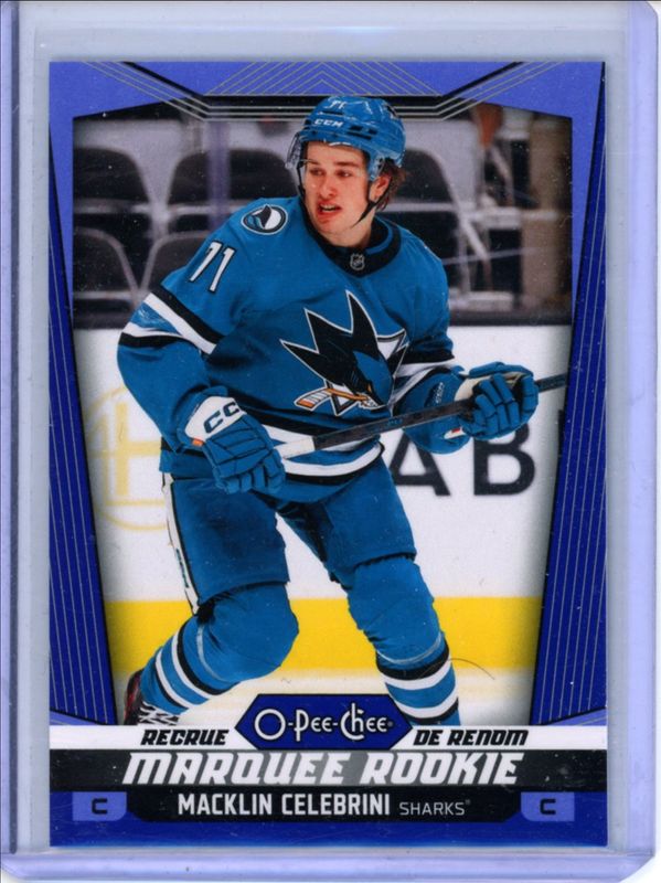 Macklin Celebrini 2024 O-Pee-Chee #545 Blue Border Rookie RAW