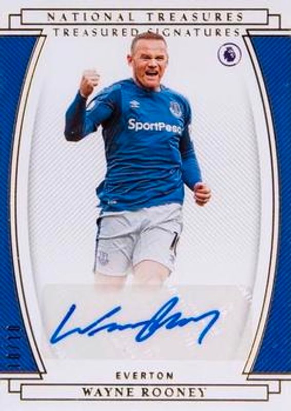Wayne Rooney 2020 Chronicles #TS-WR National Treasures Treasured Signatures - Gold /10 RAW