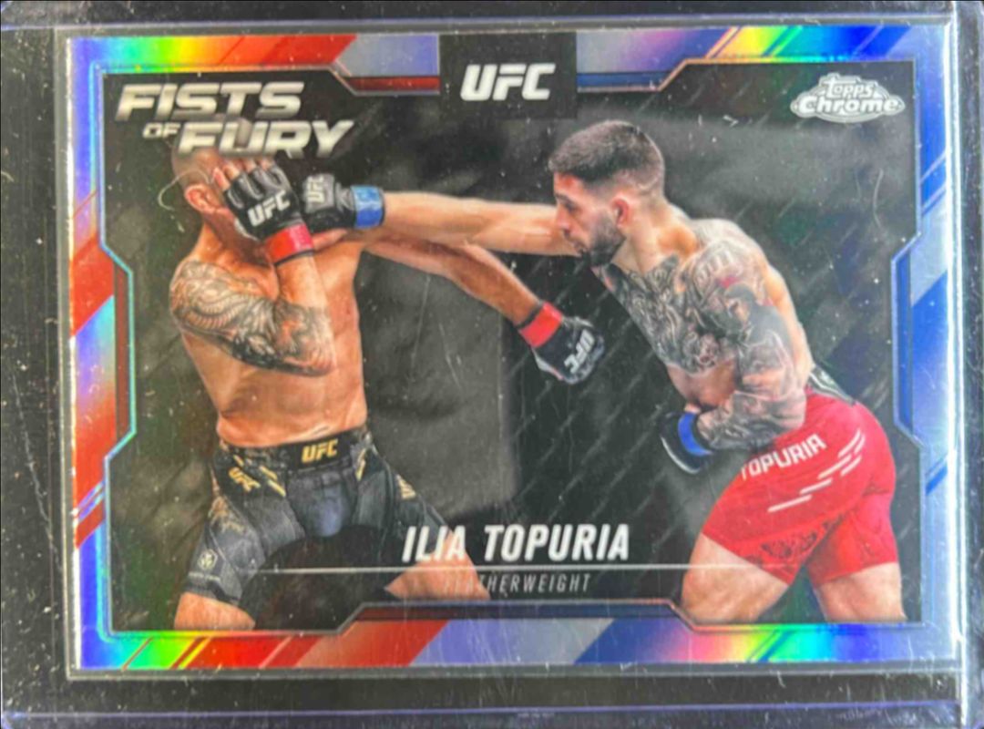 Ilia Topuria 2025 Topps Chrome UFC #FOF-2 Fists of Fury RAW