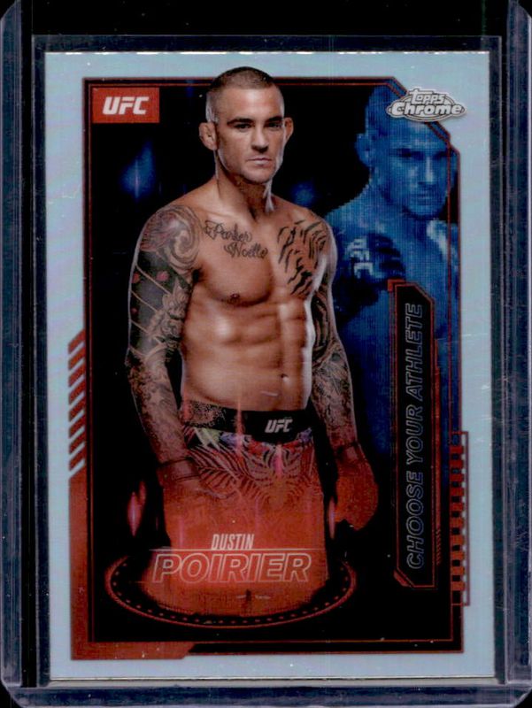 Dustin Poirier 2025 Topps Chrome UFC #MCL-1 Mission Control - Refractor RAW