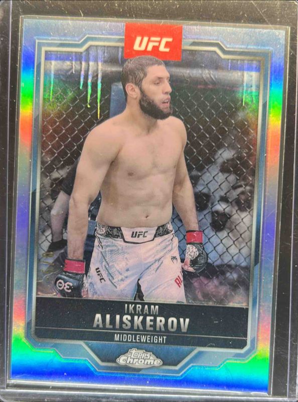 Ikram Aliskerov 2025 Topps Chrome UFC #86 Frozenfractor /-5 RAW