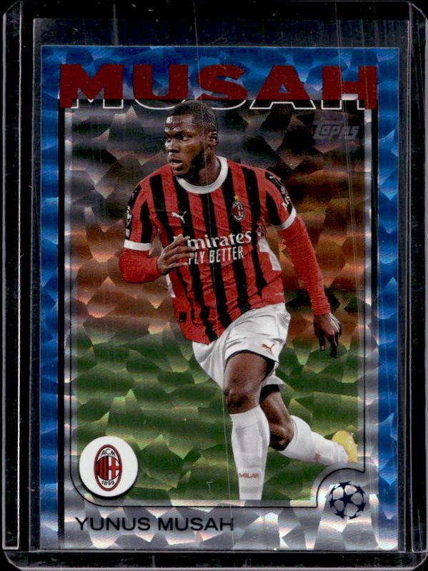 Yunus Musah 2024 Topps UEFA Club Competitions #79 Icy Blue /75 RAW
