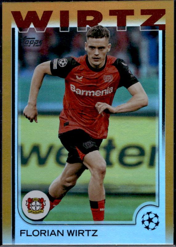 Florian Wirtz 2024 Topps UEFA Club Competitions #150 Orange Foilboard /25 RAW