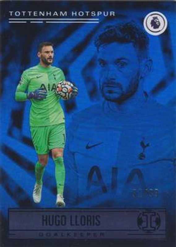 Hugo Lloris 2021 Chronicles #195 Illusions Premier League Trophy Collection - Blue /99 RAW