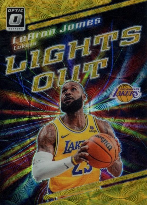 LeBron James 2023 Optic #10 Lights Out - International Gold /10 RAW