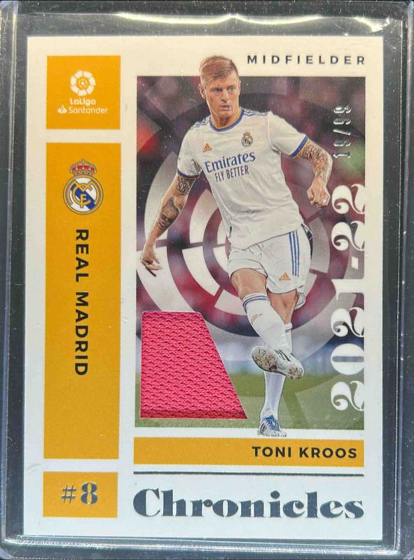 Toni Kroos 2021 Chronicles #19 Chronicles La Liga Memorabilia - Silver /99 RAW