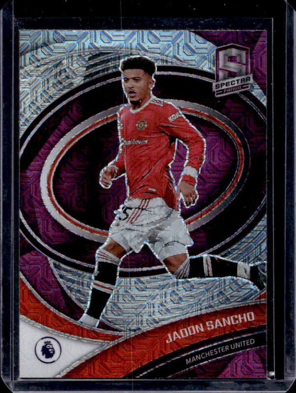 Jadon Sancho 2021 Chronicles #264 Spectra Premier League - Purple Mojo RAW