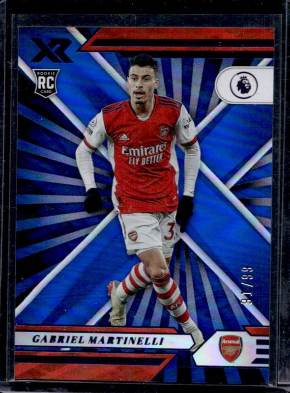 Gabriel Martinelli 2021 Chronicles #104 XR Premier League - Blue /99 Rookie RAW