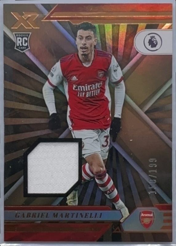 Gabriel Martinelli 2021 Chronicles #104 XR Premier League Memorabilia /299 Rookie RAW