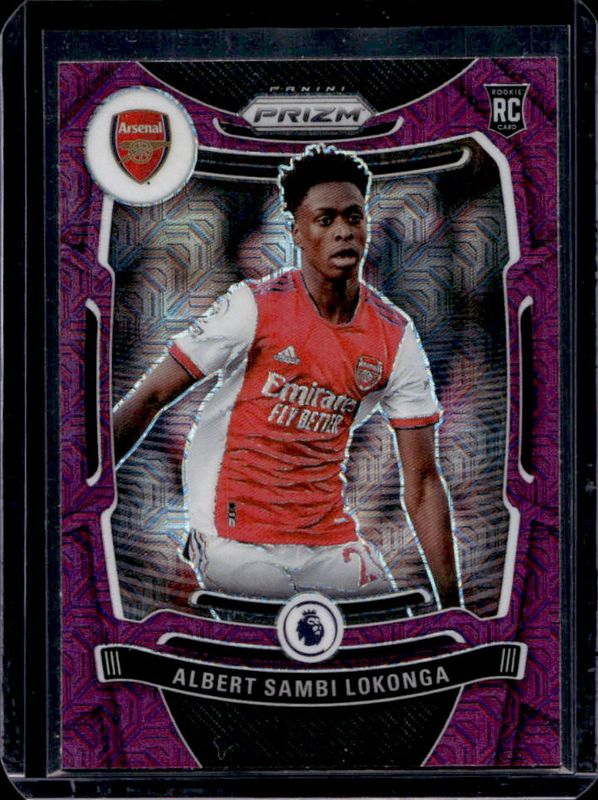 Albert Sambi Lokonga 2021 Chronicles #201 Premier League - Purple Mojo Rookie RAW