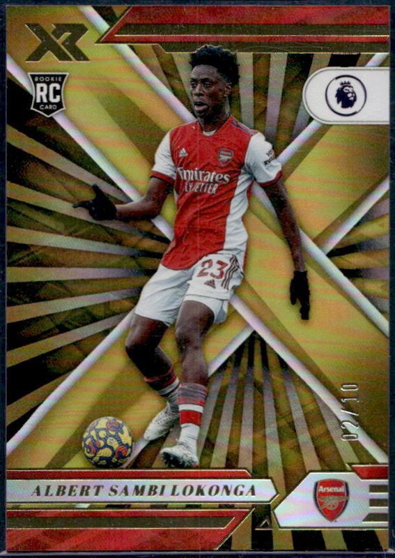 Albert Sambi Lokonga 2021 Chronicles #101 XR Premier League - Gold /10 Rookie RAW