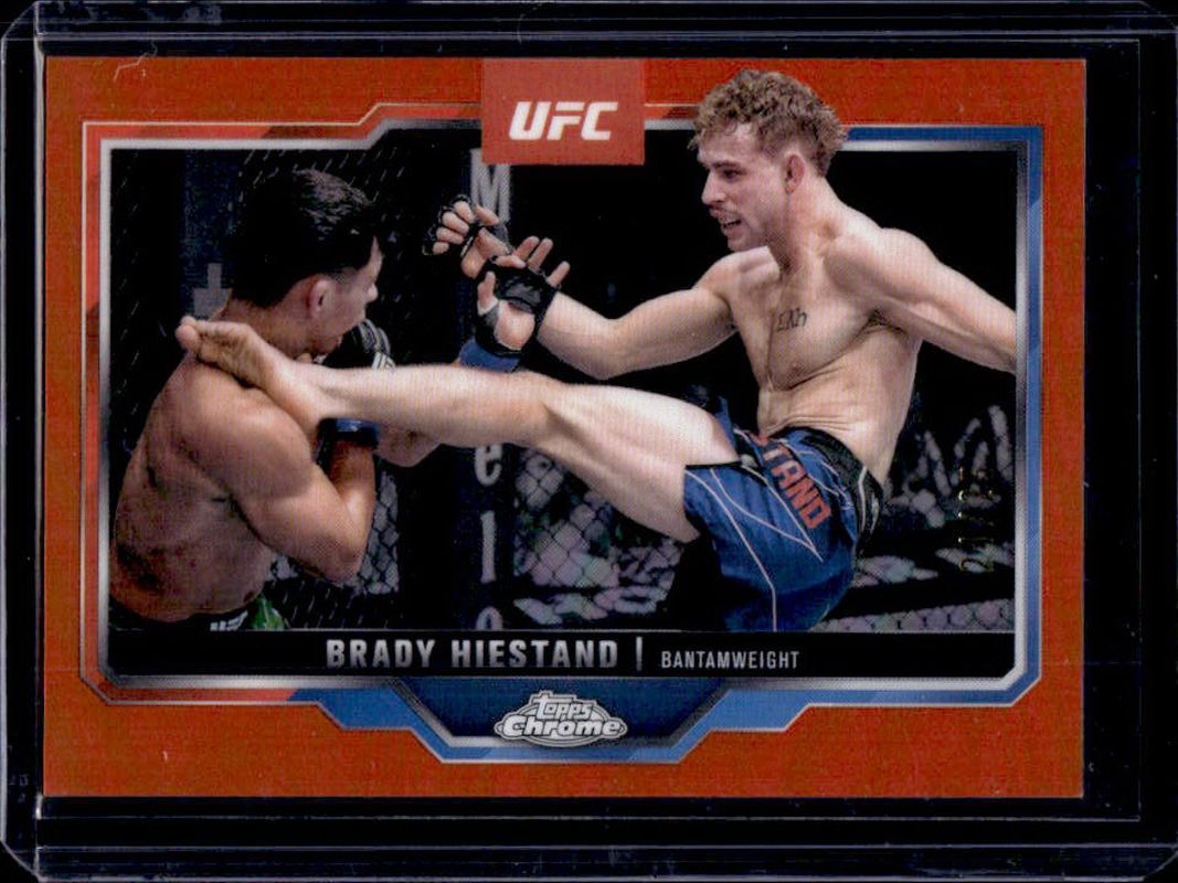 Brady Hiestand 2025 Topps Chrome UFC #199 Orange Refractor /25 RAW