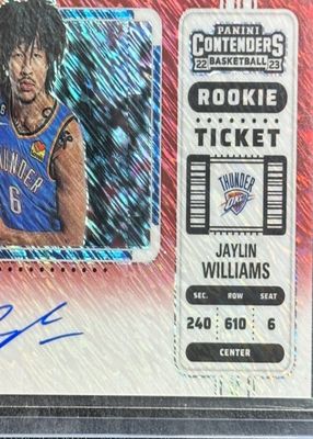 2022 Contenders #138 Rookie Ticket Auto - Premium Red Shimmer /5
