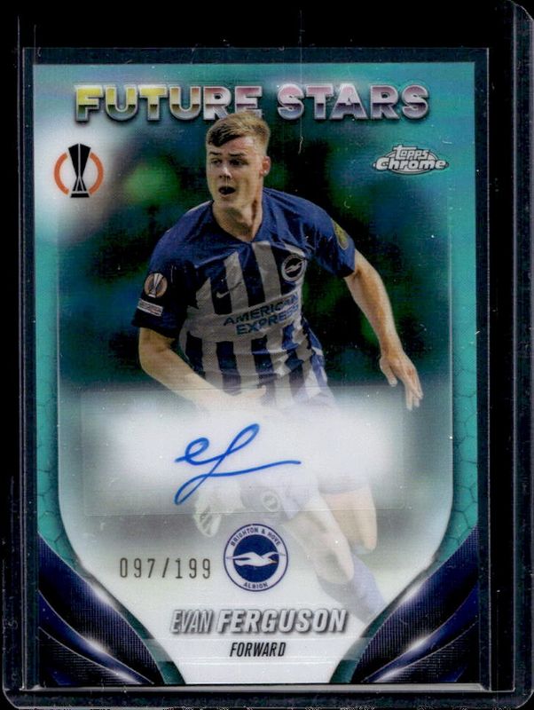 2023 Topps Chrome UEFA Club Competitions #FSA-EF Future Stars Autographs - Aqua Refractor /199