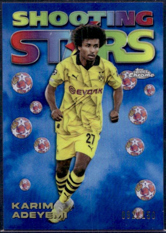2023 Topps Chrome UEFA Club Competitions #98-2 1998 Topps Chrome Shooting Stars - Blue Refractor /150