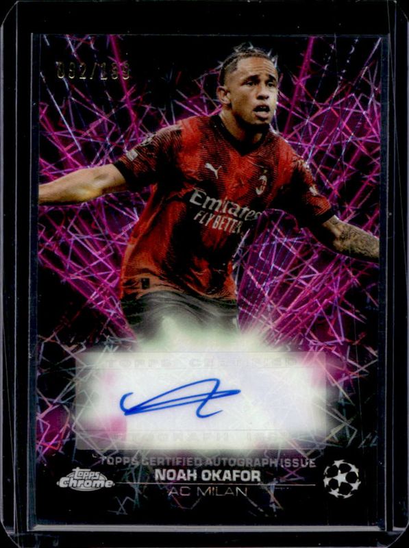 2023 Topps Chrome UEFA Club Competitions #BLA-NO Black Lazer Autographs - Black Magenta Refractor /199