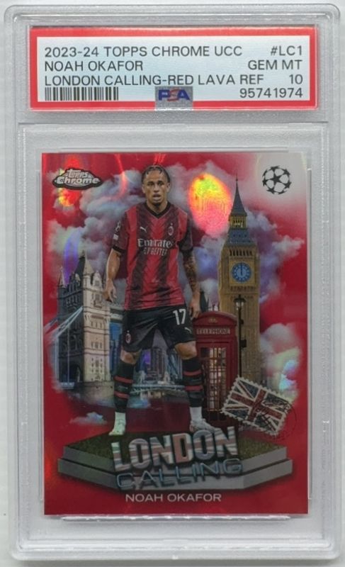2023 Topps Chrome UEFA Club Competitions #LC-1 London Calling - Red Lava Refractor