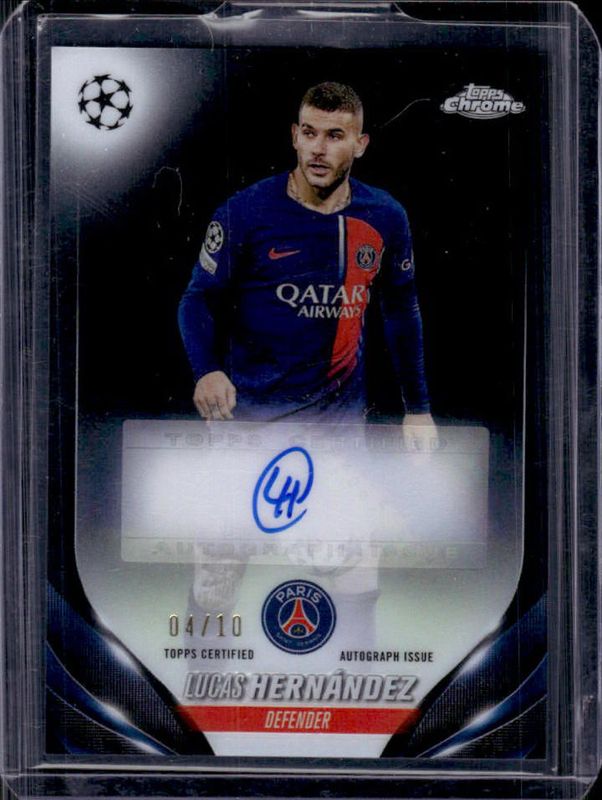 2023 Topps Chrome UEFA Club Competitions #CA-LH Chrome Autographs - Black /10