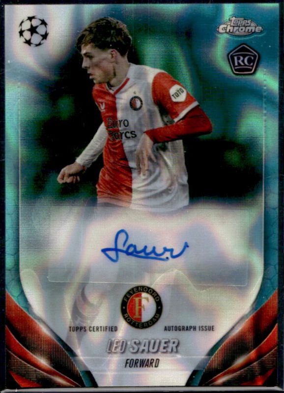 2023 Topps Chrome UEFA Club Competitions #CA-LS Chrome Autographs - Aqua Lava