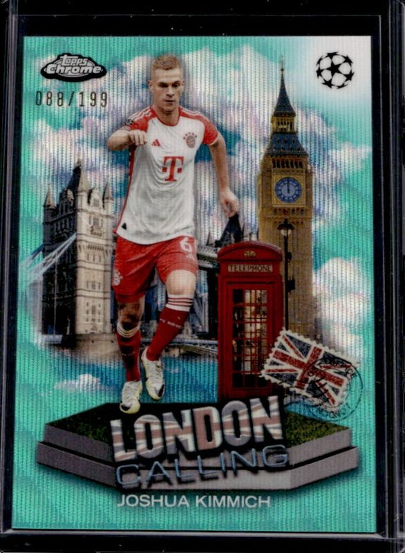 2023 Topps Chrome UEFA Club Competitions #LC-6 London Calling - Aqua Wave Refractor /199