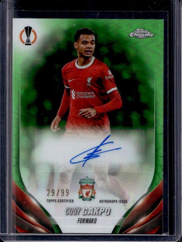2023 Topps Chrome UEFA Club Competitions #CA-CG Chrome Autographs - Green Refractor /99