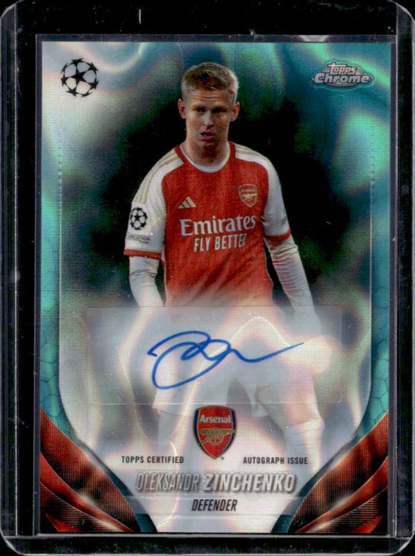 2023 Topps Chrome UEFA Club Competitions #CA-OZ Chrome Autographs - Aqua Lava