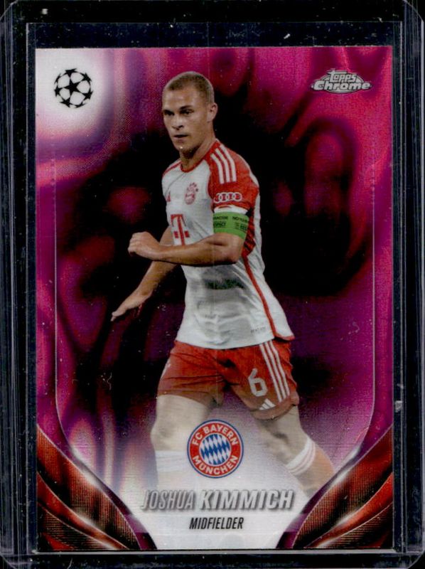 Joshua Kimmich 2023 Topps Chrome UEFA Club Competitions #72 Pink Lava Refractor RAW