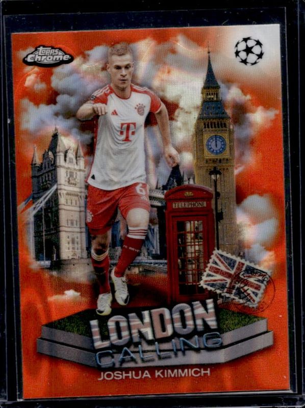 Joshua Kimmich 2023 Topps Chrome UEFA Club Competitions #LC-6 London Calling - Orange Lava Refractor RAW