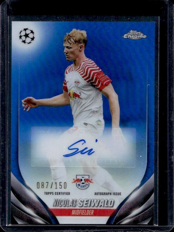 2023 Topps Chrome UEFA Club Competitions #CA-NS Chrome Autographs - Blue Refractor /150